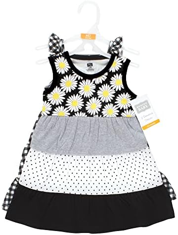 שמלות כותנה לתינוקות של הדסון תינוקות, דייזי שחור, 18-24 חודשים