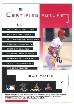 1998 Pinnacle Compitied Future Red 113 Eli Marrero נושא מבחן פשיטת רגל - כרטיסי בייסבול לא חתומים