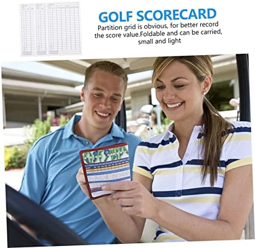 Valiclud 10 יחידות גולף גולף אביזרי גולף ציון הקלטה כרטיסי נייר נייר נייר לבן מצופה לבן