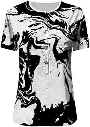 חולצות טש חולצות לנשים, צמרות שרוול קצרות נשים לבושות קיץ מזדמן גרפי גרפי פרחוני מודפס חולצות טרנדיות