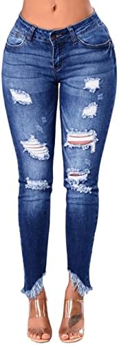 מכנסי מעצבים לנשים תשע חלקים של נשים דקיקות חור ירך נמוך מכנסי ג'ינס משולבים 311 ציוד