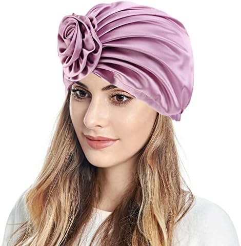 למתוח טורבן פרח כובע לנשים מסוקס לעטוף טורבן מוסלמי אופנה מראש קשור קשר שיער מכסה הכימותרפיה כיסוי ראש