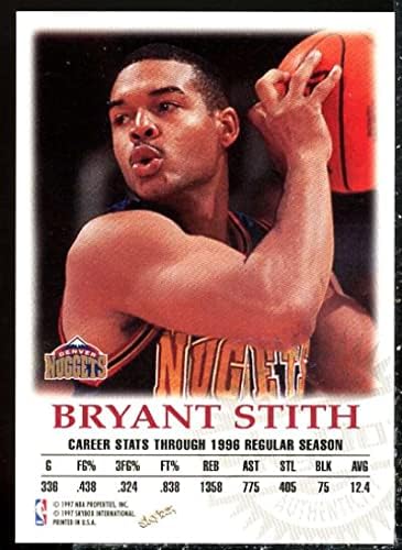 כרטיס Bryant Stith 1997-98 Skybox Premium Autographics 100