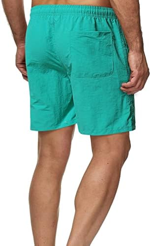 גזעי שחייה של חוף מוצק לגברים בגדי ים קלים בגדי ים בקיץ סגירת סגירת מיתרים קצרים ומכנסיים קצרים מותניים