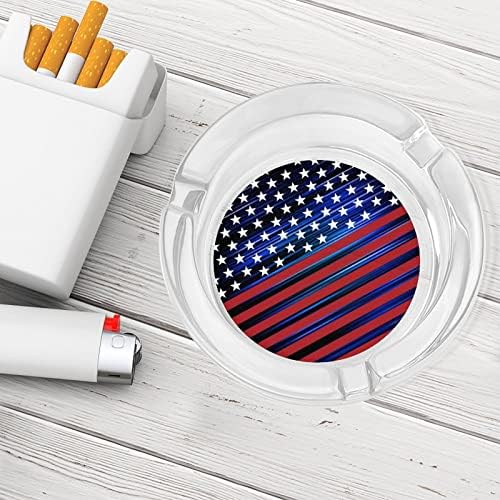 מאפרה אמריקאי דגל ארהב למאפרי זכוכית סיגריה סיגריה קלאסית עגולה עגולה
