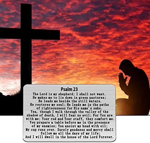 מזמור גזרליף 23 כרטיס ארנק האדון הוא הרועה שלי מתנות דתיות למתנות השראה נוצריות