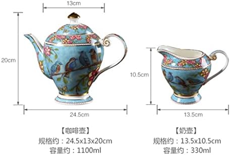 Genigw פנטזיה כחולה סגנון פסטורלי עצם סין קפה סט תה תה סט תה בסגנון אירופאי פן פן אחר הצהריים.