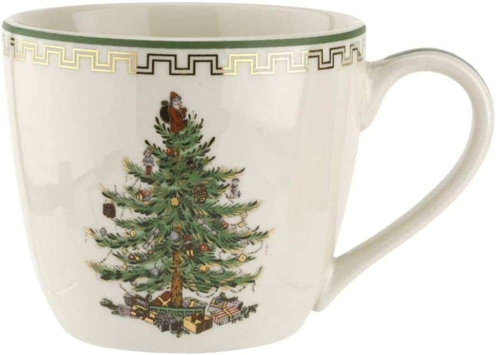 עץ חג המולד שלד ספל זהב לבן, קפה, לאטה, תה וכוסות שוקולד חמות, מתנה לחג מושלם, עשוי חרסינה, בטוח למדיח כלים,