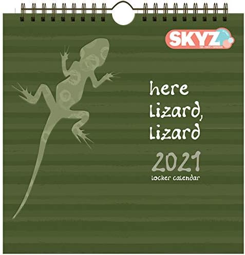 Skyz מאת Lang כאן לטאה, לטאה 8x8 לוח השנה עם Die-Cut