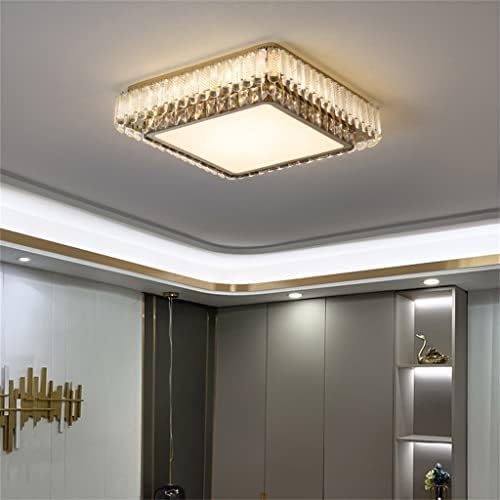 אורות תקרה נורדיים נורדיים מלבן גביש מלבן LED מנורת תקרה לסלון תאורת חדר אוכל לחדר אוכל למפרה