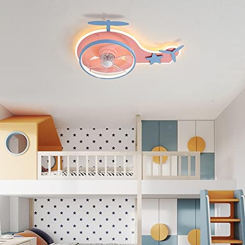 מאווררי תקרה של חדר ילדים של DLSixyi עם אורות 36 וואט פרופיל נורם חדר שינה נורדי חדר שינה משתלת מטוסים