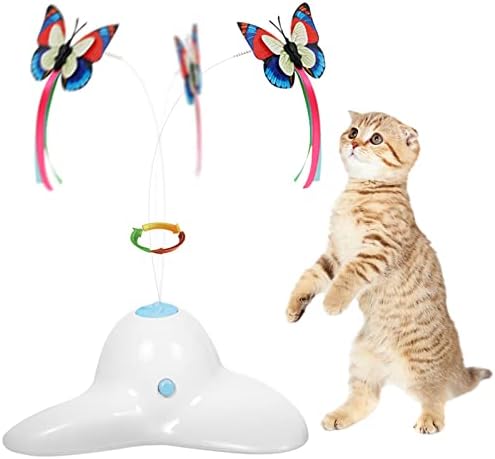 צעצועי חתול פלורף, צעצועי חתול אינטראקטיביים פרפר מצחיק פעילות גופנית מצחיקה צעצועי חתלתול מסתובבים,