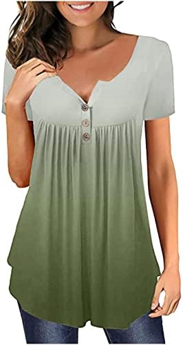 בנות שרוול קצר כותנה נגד צוואר כפתור כלפי מעלה חולצת חולצה של חולצת חולצה סתיו טי קיץ גרפי לנשים KS KS
