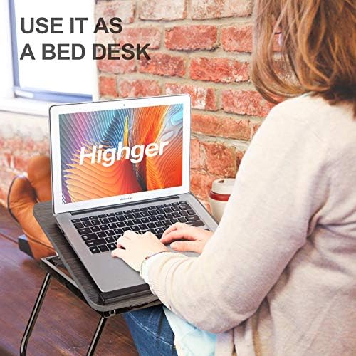 שולחן הברכיים הגבוה יותר-מתאים עד 17 אינץ ' שולחן מחשב נייד למיטה וספה, מגשי מיטה ניידים לאכילת כתיבה קריאה