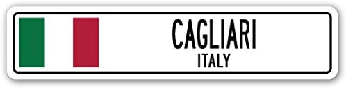 קליארי, איטליה רחוב סימן איטלקי דגל עיר המדינה כביש קיר מתנה