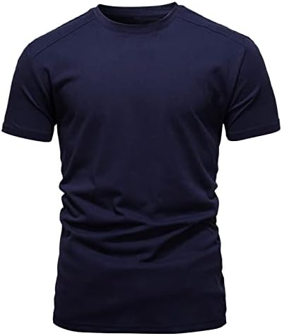 חולצת טריקו בצבע אחיד של גברים קז'ן קז'ום סוודר רך גברים גברים טרנדי רגיל בכושר רגיל שרוול קצר