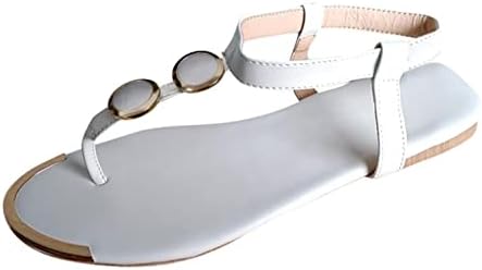 סנדלי Aokasii לרוחב רחב נשים, סנדלים שטוחים פרפר מזדמן עקבי פלטפורמה פתוחים נעלי סנדל נוחות