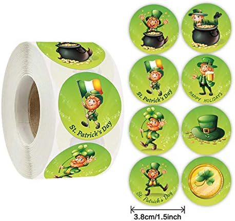 8 סוגים של כובעים ירוקים מדבקת יום אירי סנט פטריק ליום מדבקות מדבקות פסטיבל מסיבת קישוט בית קופסאות קופסאות