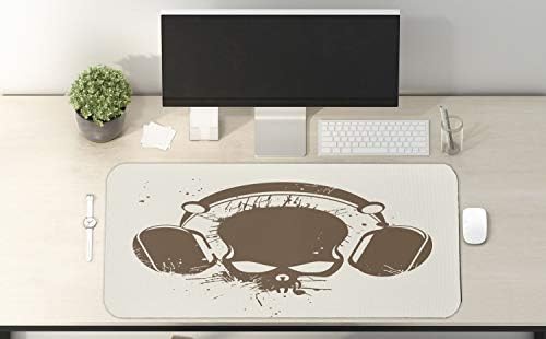 כרית עכבר מחשב של אמבסון מוסיקה, גולגולת עם אוזניות מאזין DJ DJ Grunge Style Sty