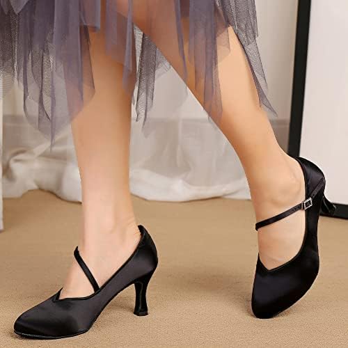 Aoqunfs zapatos de baile de salón mujer punta cerrada zapatos de baile latino salsa walts, wx/kcmd138