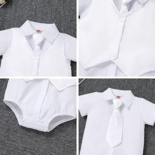 טבילת טירת IBTOM תלבושת טבילה לתינוקות חליפה פורמלית חליפה פורמלית סטריי רומפר קצרים מכנסיים