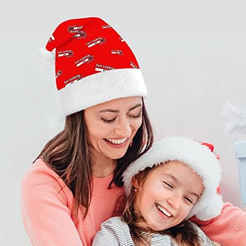 נפיחה טעינה מצחיק חג המולד כובע סנטה קלאוס כובעי קצר קטיפה עם לבן חפתים עבור חג המולד חג מסיבת אספקת
