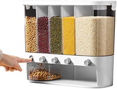 גרט אורז מתקן 5-רשת אטום דגנים מתקן השיש יבש מזון אחסון מיכל עבור סויה דגנים קיר רכוב