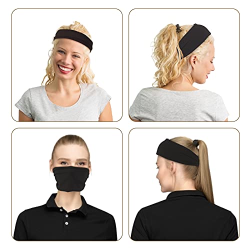 יופי על-קו 10 חבילה נשים של סרטי ראש אלסטי שיער להקות אימון יוגה טורבן כיסוי ראש החלקה זיעה ריצה