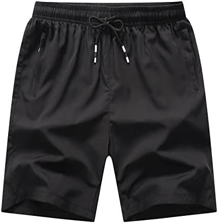 מכנסיים קצרים של אימון יבש של Zooyung גברים עם כיסי רוכסן לחדר כושר אתלטי המריץ מכנסי טיול קצרים