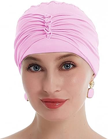 אוסוויו במבוק רך כימיה כימיה כימיה כובע לכפות לנשים נשירת שיער- כובעי סרטן בעבודת יד