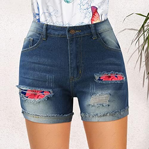 בתוספת גודל ג 'ינס מכנסיים קצרים קרע ז' אן מכנסיים נשים קיץ קצר מכנסיים סקסי ג ' ינס דק חור מכנסיים קצרים