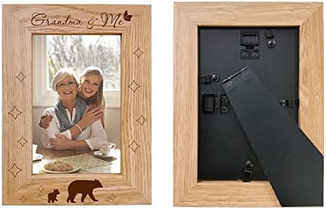 Craspire 6x8 מסגרת תמונה עץ חרוט סבתא & me מסגרות תמונה כפרי מסגרת צילום עם עץ מלא וזכוכית בהגדרה גבוהה