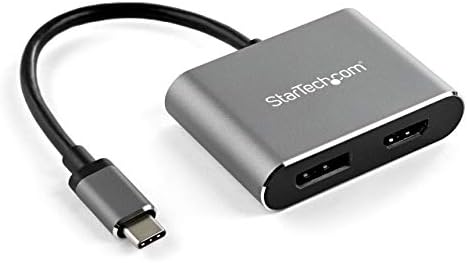 Startech.com USB C מתאם וידאו Multiport-4K 60Hz USB-C ל- HDMI 2.0 או DisplayPort 1.2 מתאם צג-USB Type-C