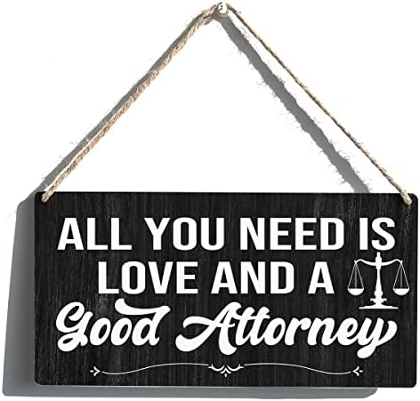 עורך דין שלט מתנה בית חווה כל מה שאתה צריך זה אהבה ועורך דין טוב עץ תלייה עץ תלייה לוחית קיר כפרי