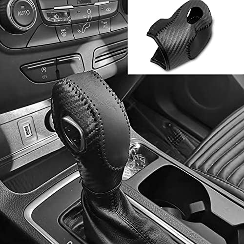 Senemo Gear Gear Gear Shift כיסוי כפתור אוטומטי מגפי מכוניות תיבת הילוכים מנוף ידית קלט קיצוץ סגנון סיבי פחמן