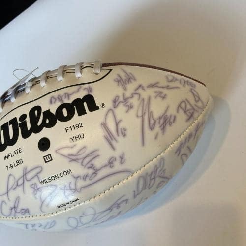 קבוצת בולטימור רייבנס 2005 חתמה על וילסון NFL כדורגל 40+ SIGS JSA COA - כדורגל חתימה
