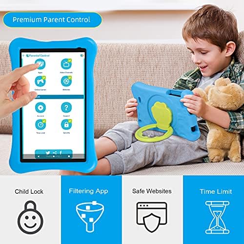 טאבלט של Awow Kids, טאבלט WiFi 10 לילדים, IPS HD תצוגה 1280x800, 2GB RAM 32GB אחסון, Bluetooth, Wi-Fi,