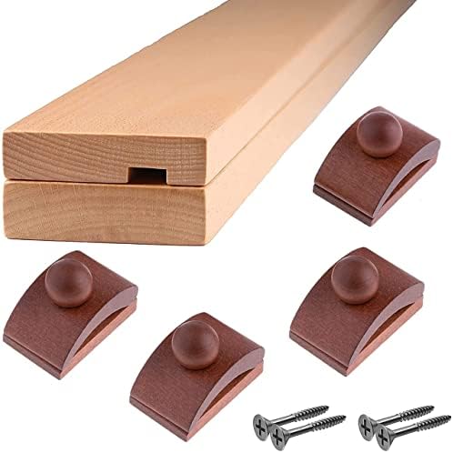 קלאסה מלחציים עץ שמיכת קיר קולבים-4 קטן קליפים וברגים עבור שטיחי קיר-שטיח קולבי / שמיכת קולבי