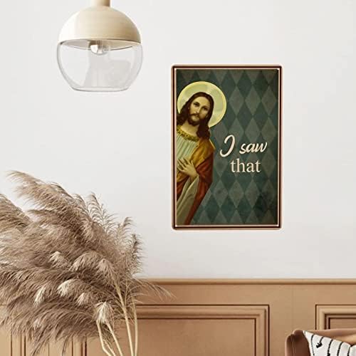 ישוע ראיתי שסימנים אלומיניום נוצרי מצחיק שלט פח מצחיק מתנת פוסטר מתנה בית קפה בר קפה קיר עיצוב
