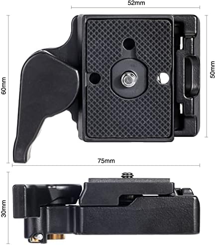 מצלמה שחורה של Konsait 323 צלחת שחרור מהירה עם מתאם מיוחד שימוש למנפרוטו 323