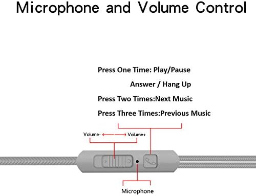 באוזניות אוזניות אוזניות חוטיות אוזניות מתכת סטריאו מתכת באוזניות בס עם מיקרופון MICPHON עם בקרת עוצמת הקול