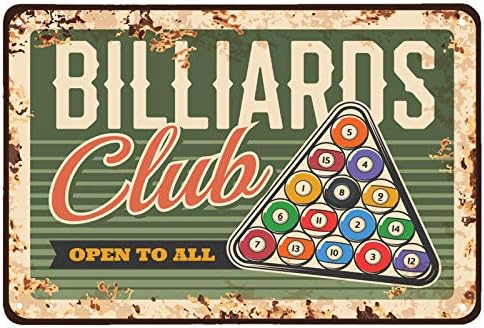 שלט פח של מועדון סנוקר, קפה Billiard Comm
