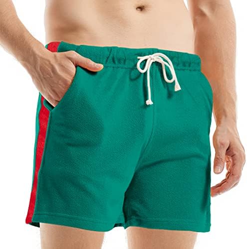 Mens Aimpact Mens 5 אינץ 'טרקלין מכנסיים קצרים כותנה לחג המולד חגיגי מכנסיים קצרים מזדמנים ג'וג'ר