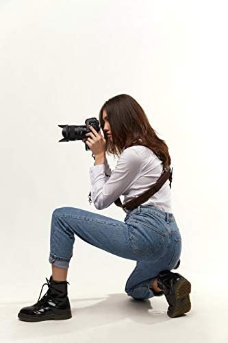 אביזרי רצועת מצלמה לשתי מצלמות-רתמת עור כתף כפולה-ציוד מצלמה רב-מצלמה לרצועת DSLR/SLR מאת C Coiro