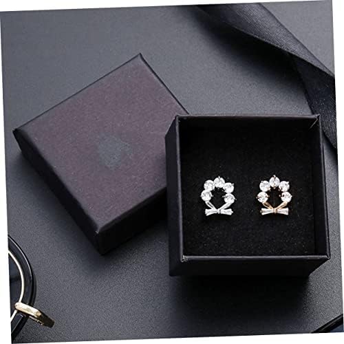 SewACC 48 יחידות תכשיטים שחורים קופסאות תכשיטים קופסאות מתנה לשרשראות קופסאות חידוש קופסאות תכשיטים מיכל שחור מארז