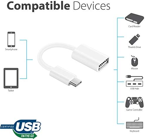 מתאם OTG USB-C 3.0 תואם לפונקציות של Samsung Galaxy A33 5G שלך, מאומת, מרובי שימוש, כמו מקלדת, כונני אגודל,