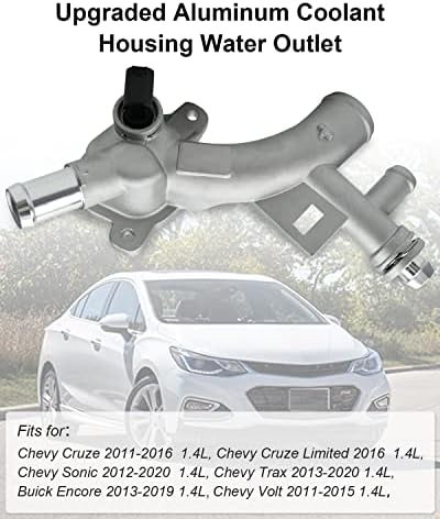 נוזל קירור דיור מים מוצא אלומיניום מתאים לשנים 2011-2020 Chevy Cruze Sonic Trax Volt Buick Encore 1.4L Decule