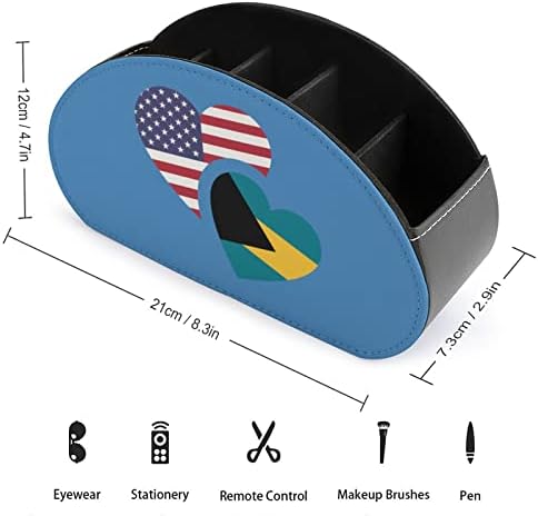 Bahamas US דגל ארהב דגל שלט רחוק תיבת אחסון PU רב-פונקציונלי טלוויזיה מחזיקי שליטה מרחוק תיבת