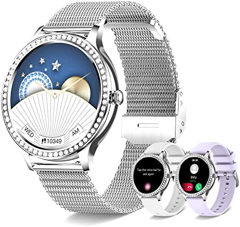 שעונים חכמים של IARET לנשים, שעון חכם לטלפוני אנדרואיד iPhone, 1.32 '' שעונים חכמים אטומים למים עם AI דופק