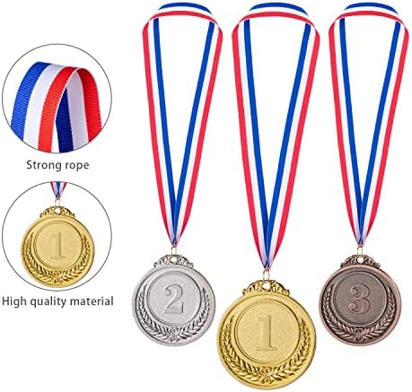ABAOKAI 12 חתיכות מיני זהב מכסף ברונזה מדליות מדליות-זוכה מדליות ארד זהב כסוף זהב לתחרויות, מסיבה,